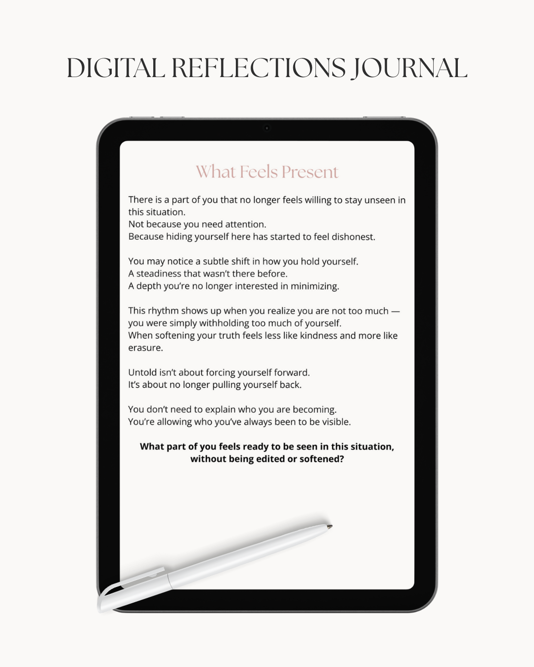 The Seasons of Me - Untold - Reflections for This Season digital journal preview page
