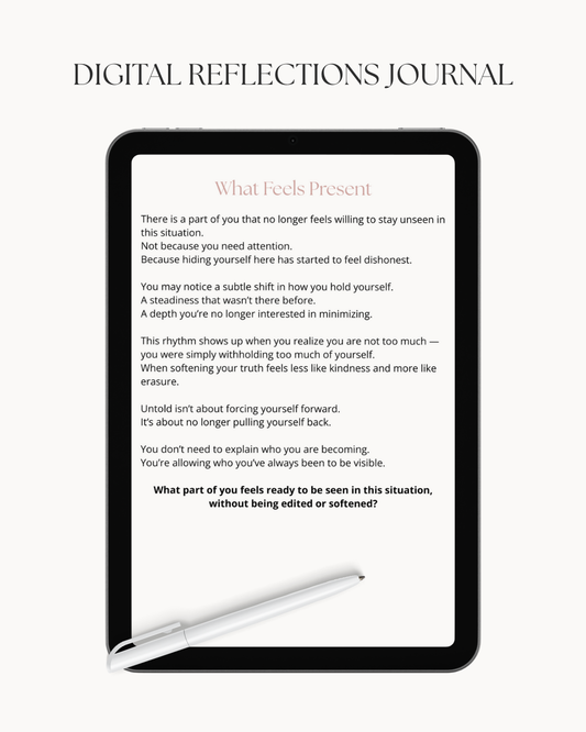 The Seasons of Me - Untold - Reflections for This Season digital journal preview page