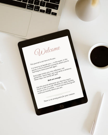 The Seasons of Me - The Season Check-In Journal | Guided Self-Reflection for Personal Growth digital journal preview page