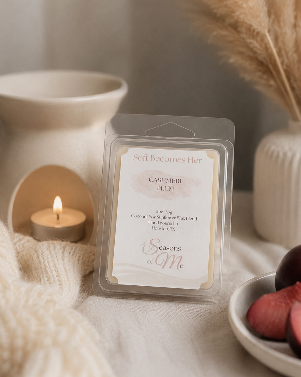 Soft Becomes Her | Cashmere Plum Wax Melt